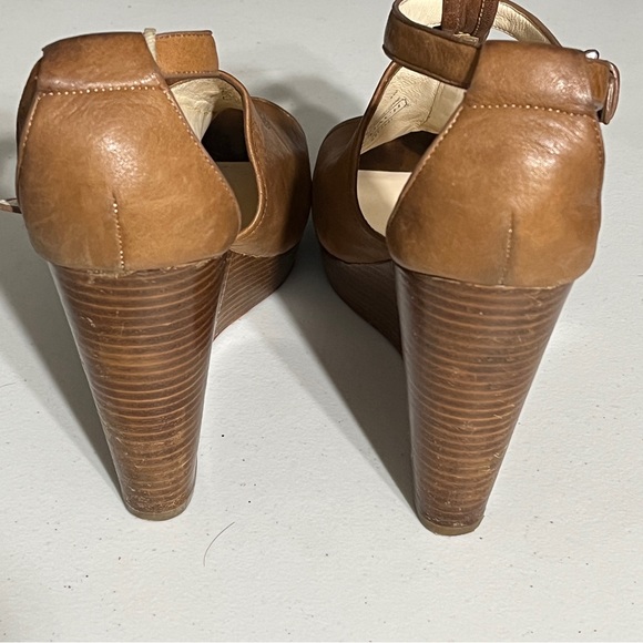 Coach Juday Brown Leather Wedges - Picture 7 of 7
